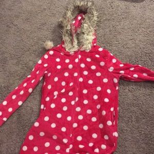 Pink Polka Dot Onesie